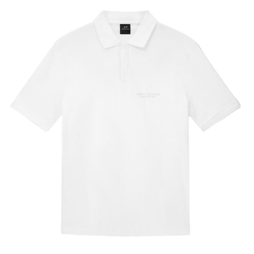 Armani Exchange Mens Short-Sleeved Polo Shirt / Off White